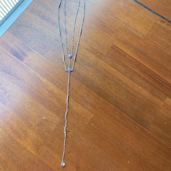Kendra Scott Colby Lariat Necklace in Silver - Picture 1 of 4